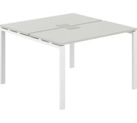 Офисный стол Norden 120х123.8х75 SG.241.SH.63.WH белый/серый бархат