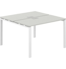 Офисный стол Norden 120х123.8х75 SG.241.SH.63.WH белый/серый бархат