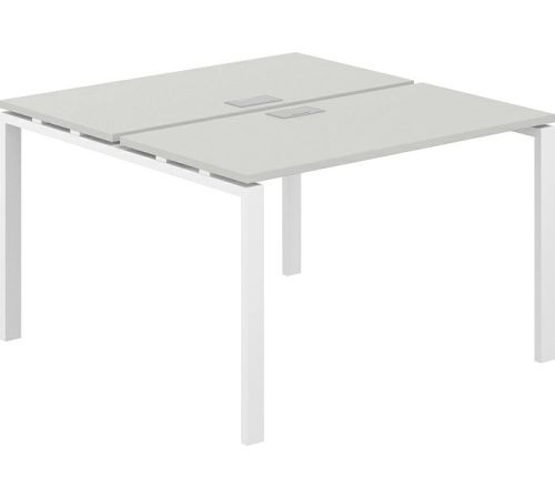 Офисный стол Norden 120х123.8х75 SG.241.SH.63.WH белый/серый бархат
