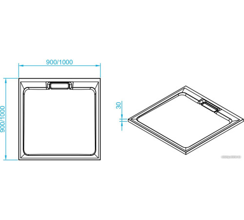Душевой поддон RGW STA-01W 90x90