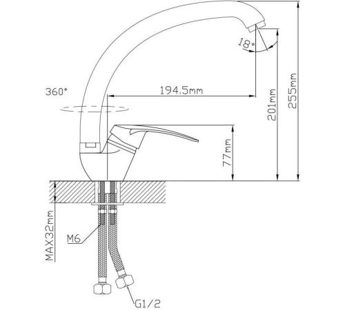 Смеситель AV Engineering AVSHU4-A134-439