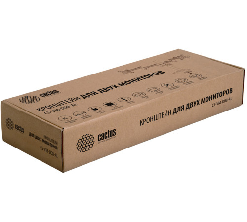 Кронштейн для монитора CACTUS CS-VM-D08-AL