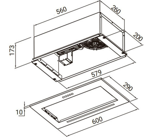Кухонная вытяжка Weissgauff Integra 850 PB BL черный