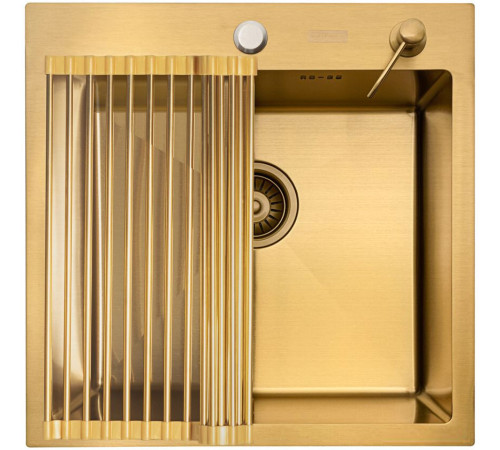 Кухонная мойка ARFEKA ECO AR мойка 500*500, роллер-мат, дозатор Gold