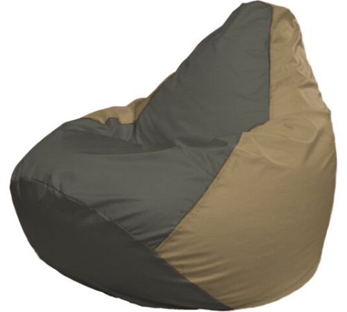 Кресло-мешок Flagman Груша Макси Г2.1-368 бежевый темный/серый темный