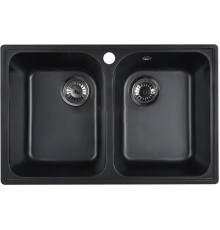 Кухонная мойка Marblan Duas оникс,с сифоном