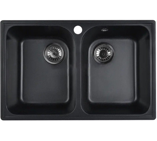 Кухонная мойка Marblan Duas оникс,с сифоном