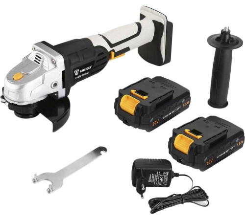 Угловая шлифмашина Deko DKAG20-125 с 2-мя АКБ