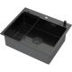 Кухонная мойка ARFEKA ECO AR мойка 600*500 POP-UP, коландер F, дозатор BLACK DECOR MILLET GRAINS