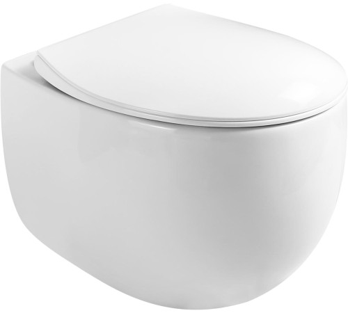 Унитаз подвесной Roxen Egg в комплекте с инсталляцией StounFix Dual Fresh 6 в 1 968442 кнопка: сатин