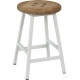 Табурет Stal-Massiv Button-47 дуб натуральный/белый