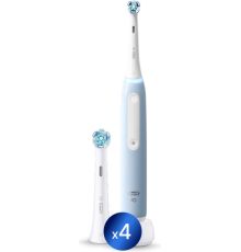 Электрическая зубная щетка Oral-B iO 3 с насадкой Ultimate Clean 4 шт, голубой