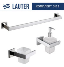 Набор аксессуаров для ванной Lauter 21SH71061 + 21SH71091 + 21SH71011 Chrome, 3 предмета