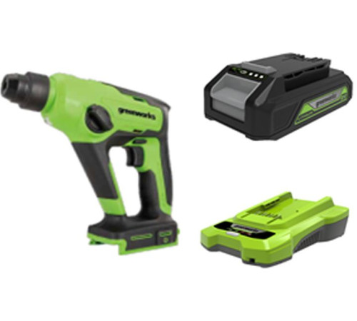 Перфоратор Greenworks GD24SDS1K2 3803107UA с 1-им АКБ