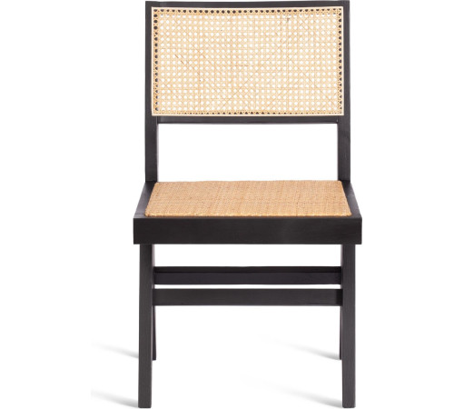 Стул TetChair Loki дерево вяз/ротанг 51x44x86 черный