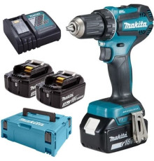 Дрель-шуруповерт Makita DDF485RF3J с 3-мя АКБ, кейс