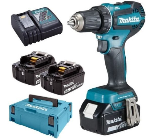 Дрель-шуруповерт Makita DDF485RF3J с 3-мя АКБ, кейс