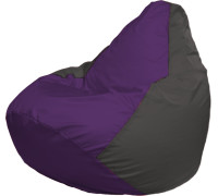 Кресло-мешок Flagman Груша Г2.1-69 фиолет/тёмно-серый