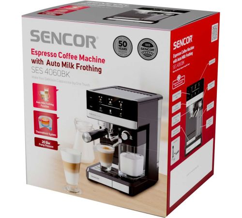 Рожковая кофеварка Sencor SES 4060BK