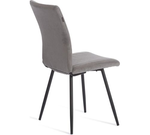 Стул TetChair Monte Carlo флок серый/черный