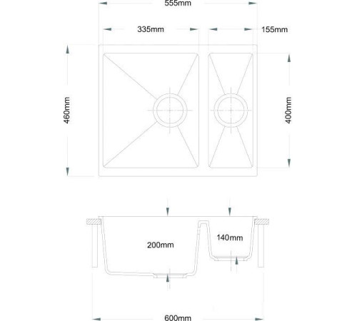 Кухонная мойка Longran Enigma ENG555.460 15 terra/38