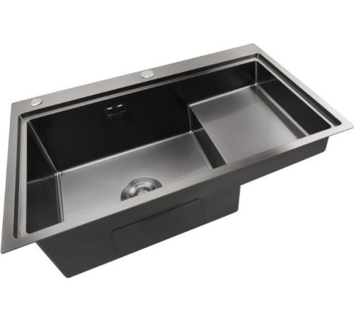 Кухонная мойка Stellar S7550NB-TU-L нано черный, с доской