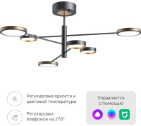 Люстра средней высоты Yeelight Arowana Chandelier C2103 YLDL030 6 плафонов