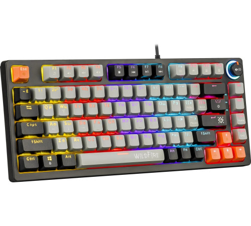 Клавиатура Defender Wildfire GK-213 серый/черный