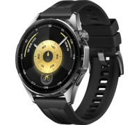 Умные часы Huawei Watch GT 6 46 мм черный, с черным силиконовым ремешком, международная версия