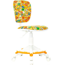 Компьютерное кресло Бюрократ CH-W204/F пластик белый/оранжевый бэнг