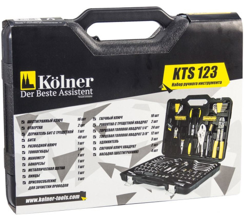 Универсальный набор инструментов Kolner KTS123 123 предмета