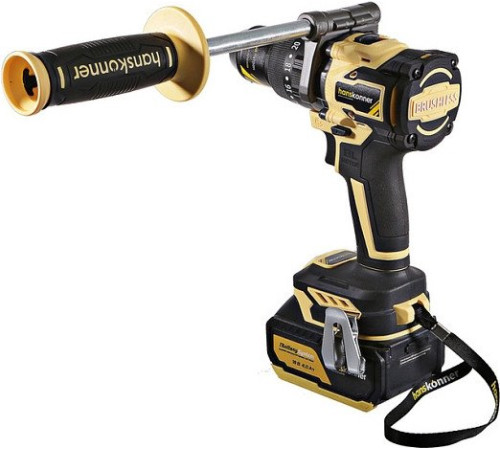 Ударная дрель-шуруповерт Hanskonner HCD18165BLI с 2-мя АКБ, кейс
