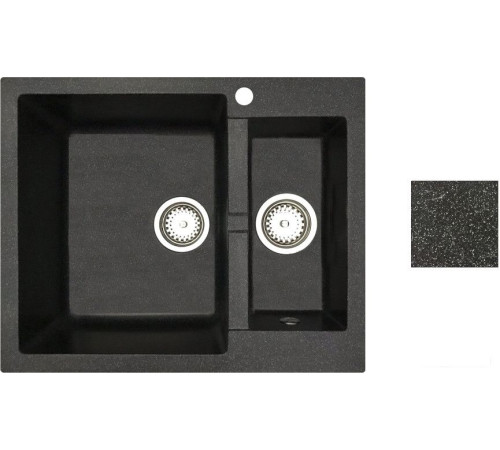 Кухонная мойка БелЭворс Duet L черный, без сифона