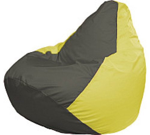 Кресло-мешок Flagman Груша Супер Мега 4XL Г5.1-360 тёмно-серый/жёлтый