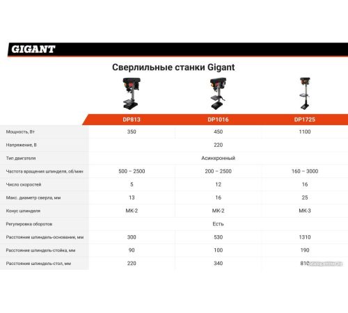 Сверлильный станок Gigant DP1016