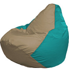 Кресло-мешок Flagman Груша Медиум XL Г1.1-98 темно-бежевый/бирюзовый