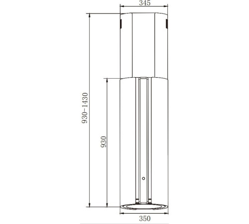 Кухонная вытяжка Weissgauff Sun 1400 Island BLDC Black