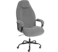 Офисное кресло TetChair Boss metalBL велюр, серый, 29