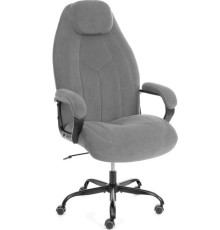 Офисное кресло TetChair Boss metalBL велюр, серый, 29