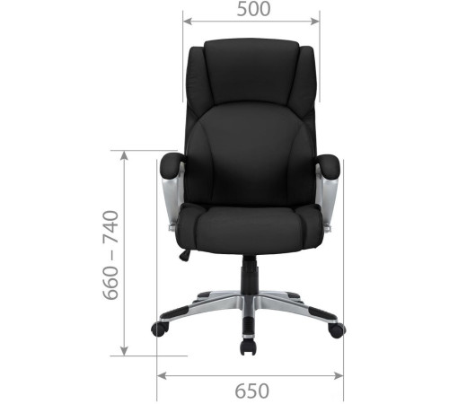 Кресло CHAIRMAN CH665 экокожа, черный