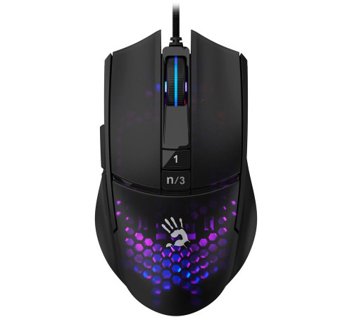 Игровая мышь A4Tech Bloody L65 Max черный/фиолетовый