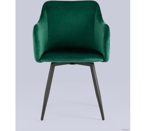 Стул с подлокотниками Stool Group Ника велюр, зеленый
