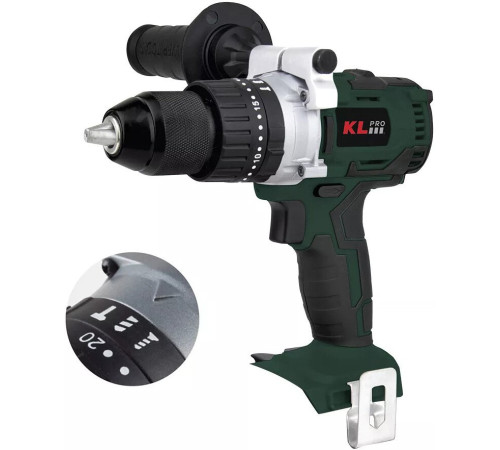 Ударная дрель-шуруповерт KLPRO KLDM18B-00 без АКБ, кейс