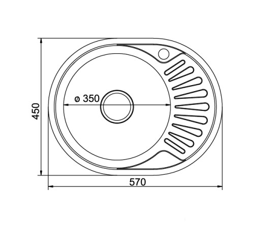 Кухонная мойка Mixline 528190 левая, полированная, 0.6 мм