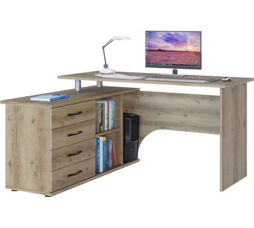 Стол Сокол КСТ-109 левый дуб делано