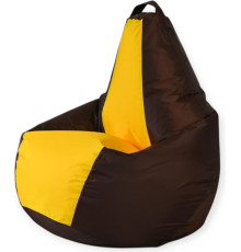 Кресло-мешок Mio Tesoro Груша Kombo XXL GF-130x85-SHZH шоколад/желтый