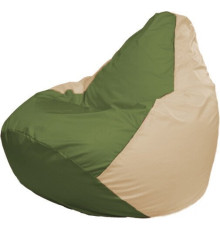 Кресло-мешок Flagman Груша Макси Г2.1-225 бежевый/оливковый