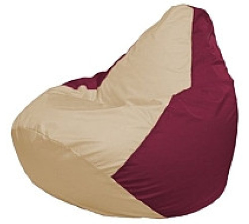 Кресло-мешок Flagman Груша Мини L Г0.1-150 светло-бежевый/бордовый