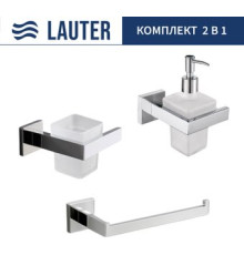Набор аксессуаров для ванной Lauter 21SH71061 + 21SH71091 + 21SH71071 Chrome, 3 предмета