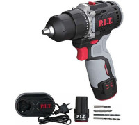 Дрель-шуруповерт P.I.T. PBM12K-10B/2 с 2-мя АКБ, кейс